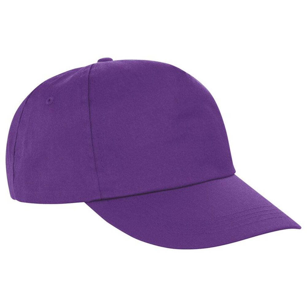 Result Headwear Houston 5 Panel Cap / Purple